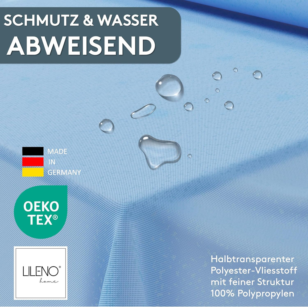 LILENO HOME Tischdeckenrolle 1,10 x 25 m - Tischdecke Hellblau aus Vlies - Stoffähnlich, abwaschbare