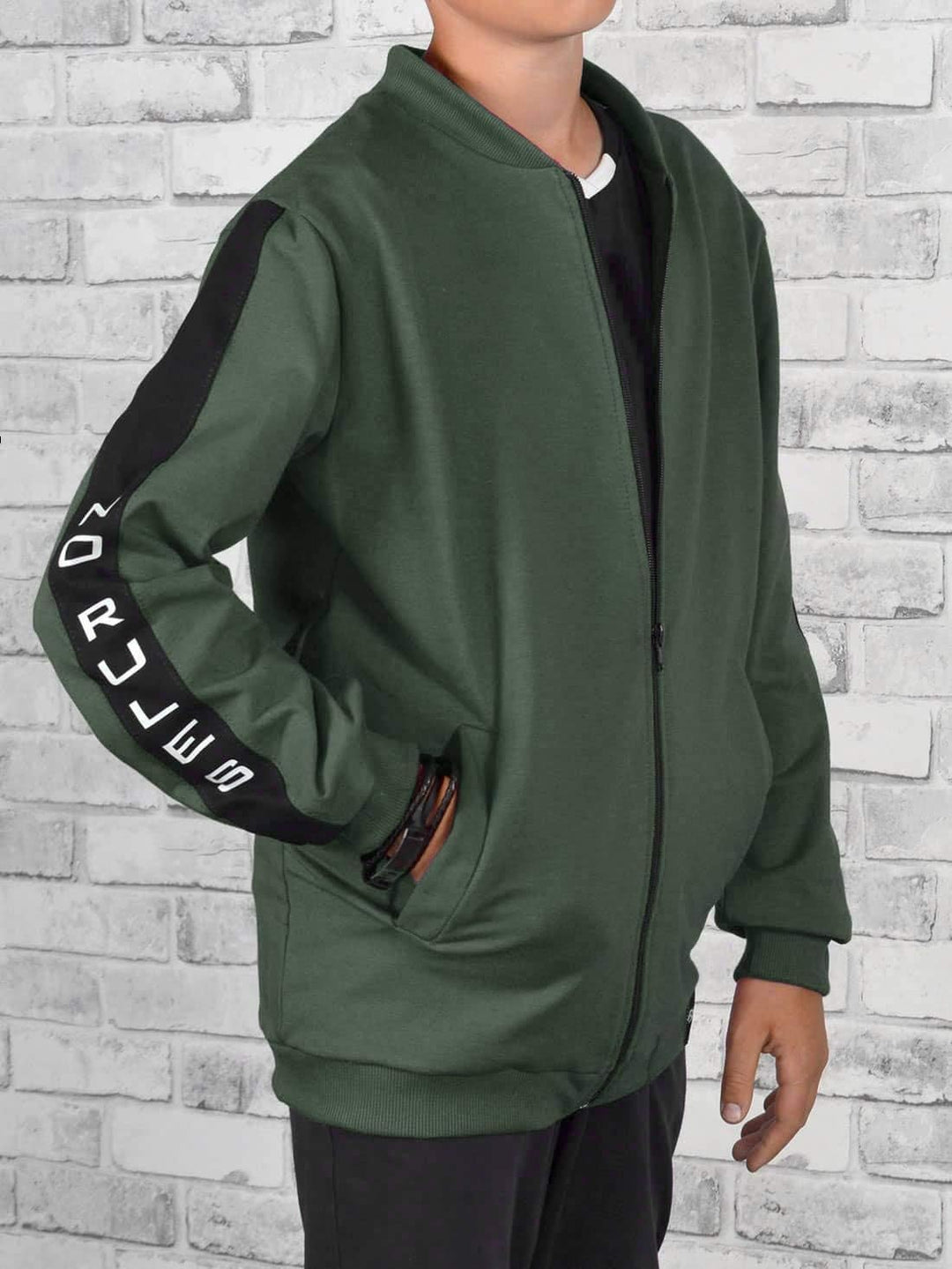 BEZLIT Jungen Kinder Hoodie Pullover Sweatjacke 30238, 104 Olivegrün