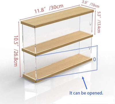 Nynelly 2 Ebenen aus Acryl, Transparent, Zum Zusammenbauen, Aufbewahrungsbox, Vitrinen-Organizer, St