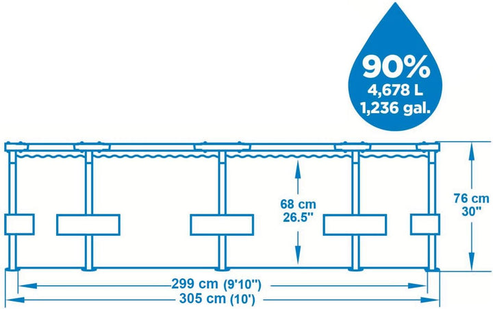 Bestway Stahl Pro Max 25,4 x 76 cm Pool Set