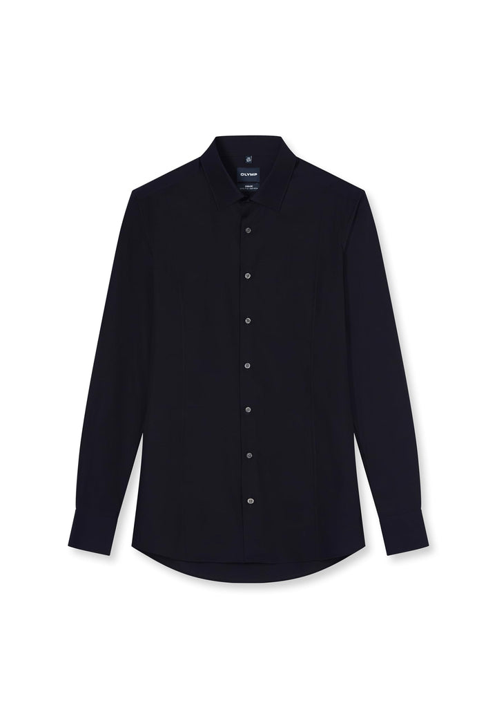 OLYMP Herren Oberhemd Langarm Level.Five.Body.fit,Twill,Body fit,Haifisch-Kragen M Schwarz 68, M Sch