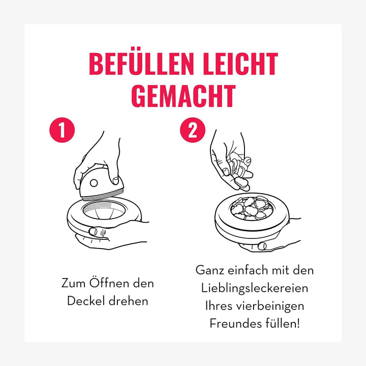 KONG Gyro - Interaktives Hundespielzeug mit Leckerlispender - Slow Feeder für Gesundes Fressen - Für