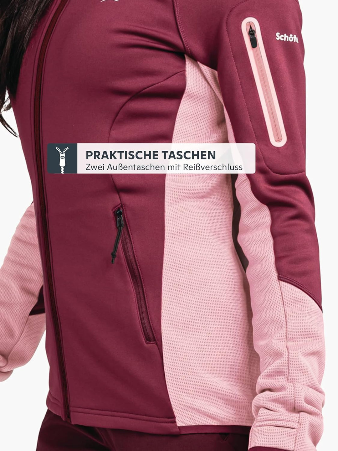 Schöffel Damen Fleece Hoody Lodron L atmungsaktiver Fleece Pullover mit hoher Bewegungsfreiheit, fun