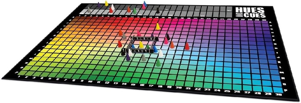 The OP Usaopoly | Hues and Cues Multilingual Brettspiel in Deutsch für die Ganze Familie | Partyspie