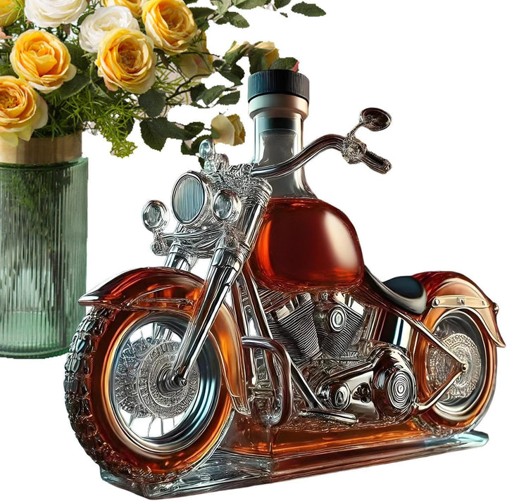 Motorrad Stil Weindekanter | Neuheit Whisky Flasche | 3D Motorrad Deko Glasweinflaschen Rotweinkante