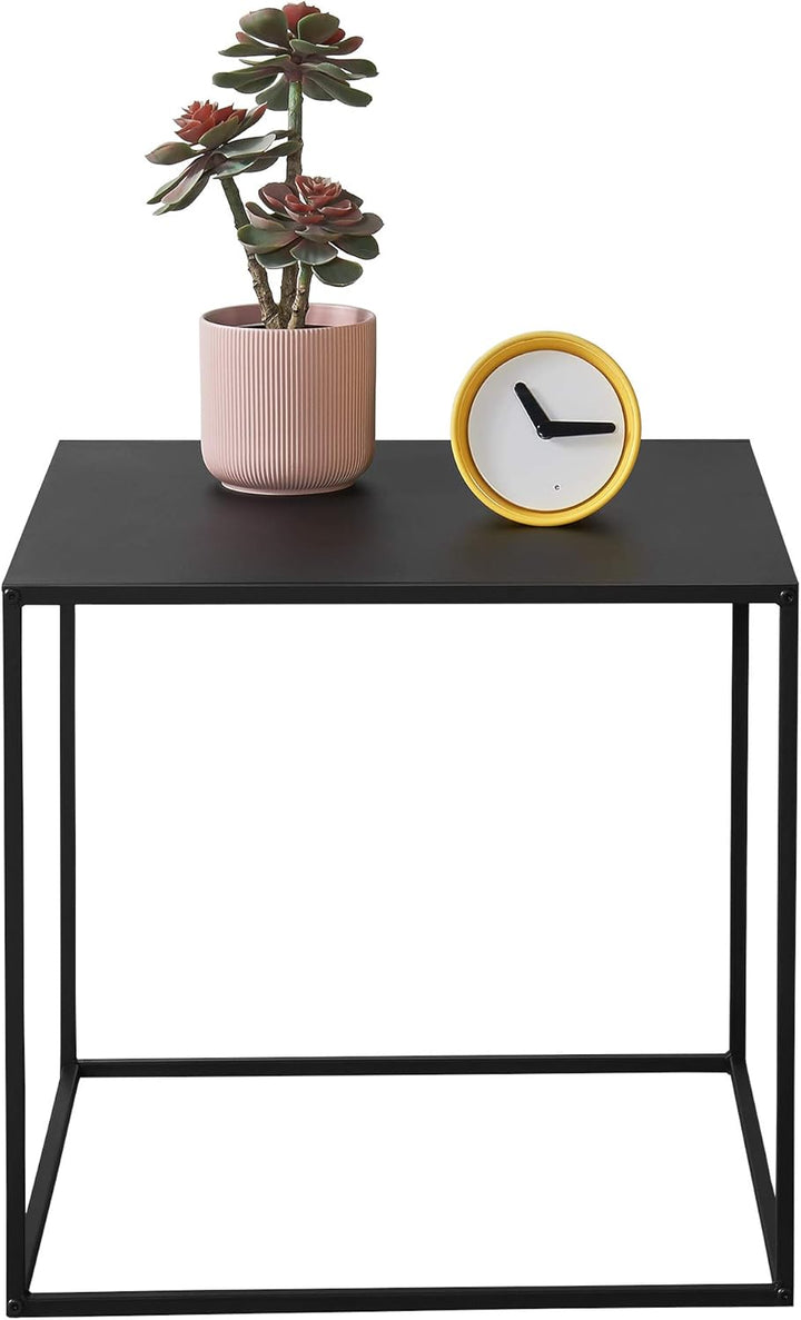 [en.casa] Beistelltisch Russafa 50x55x55 cm Wohnzimmertisch Industrie-Design Metall Schwarz 50 x 55