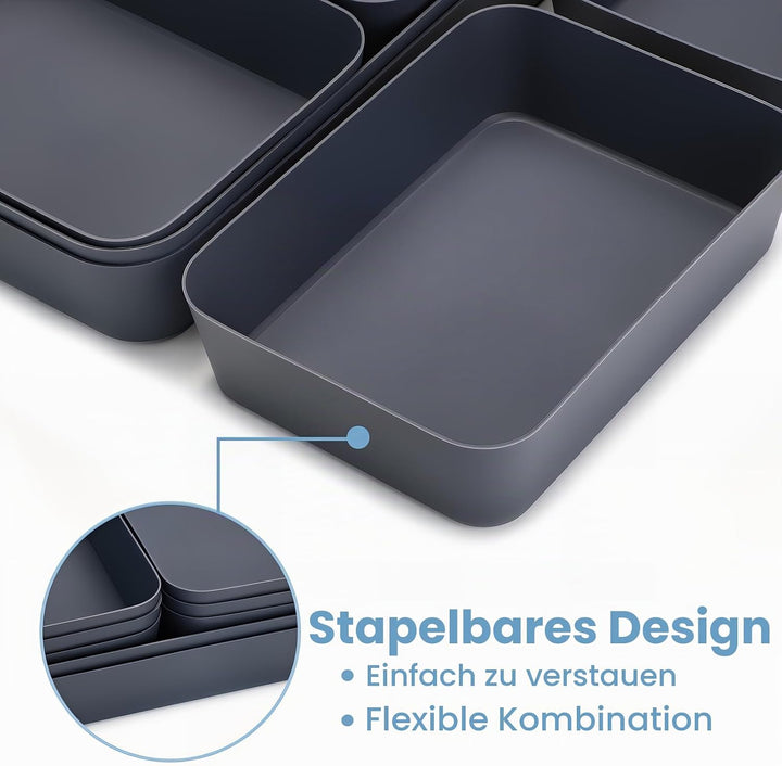Bugucat Schubladen Organizer 8 Stücke,Schubladen Organizer Büro Schminktisch Organizer mit 2 Grössen