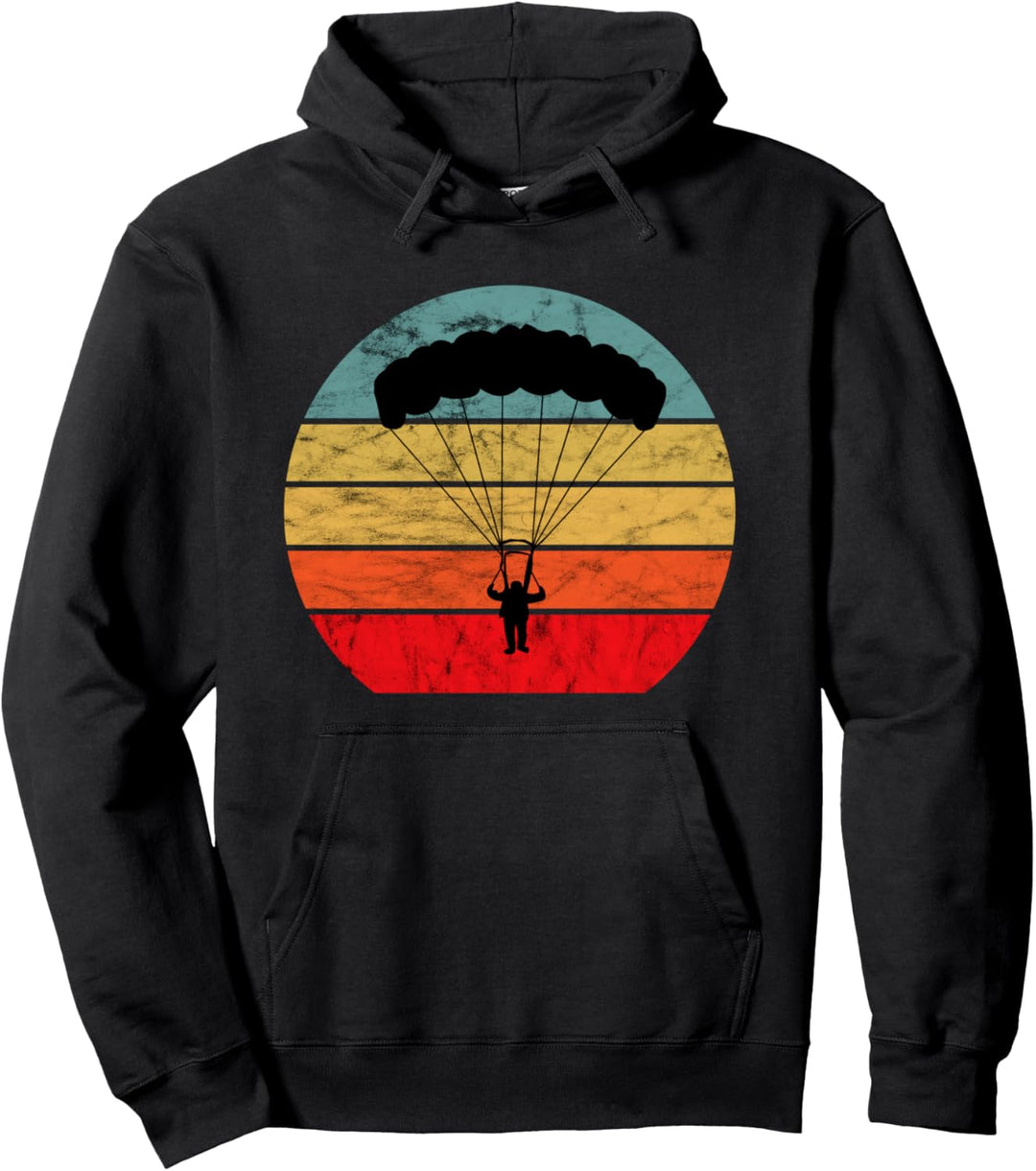 Fallschirmspringen Retro Vintage Sunset Fallschirm Springer Pullover Hoodie