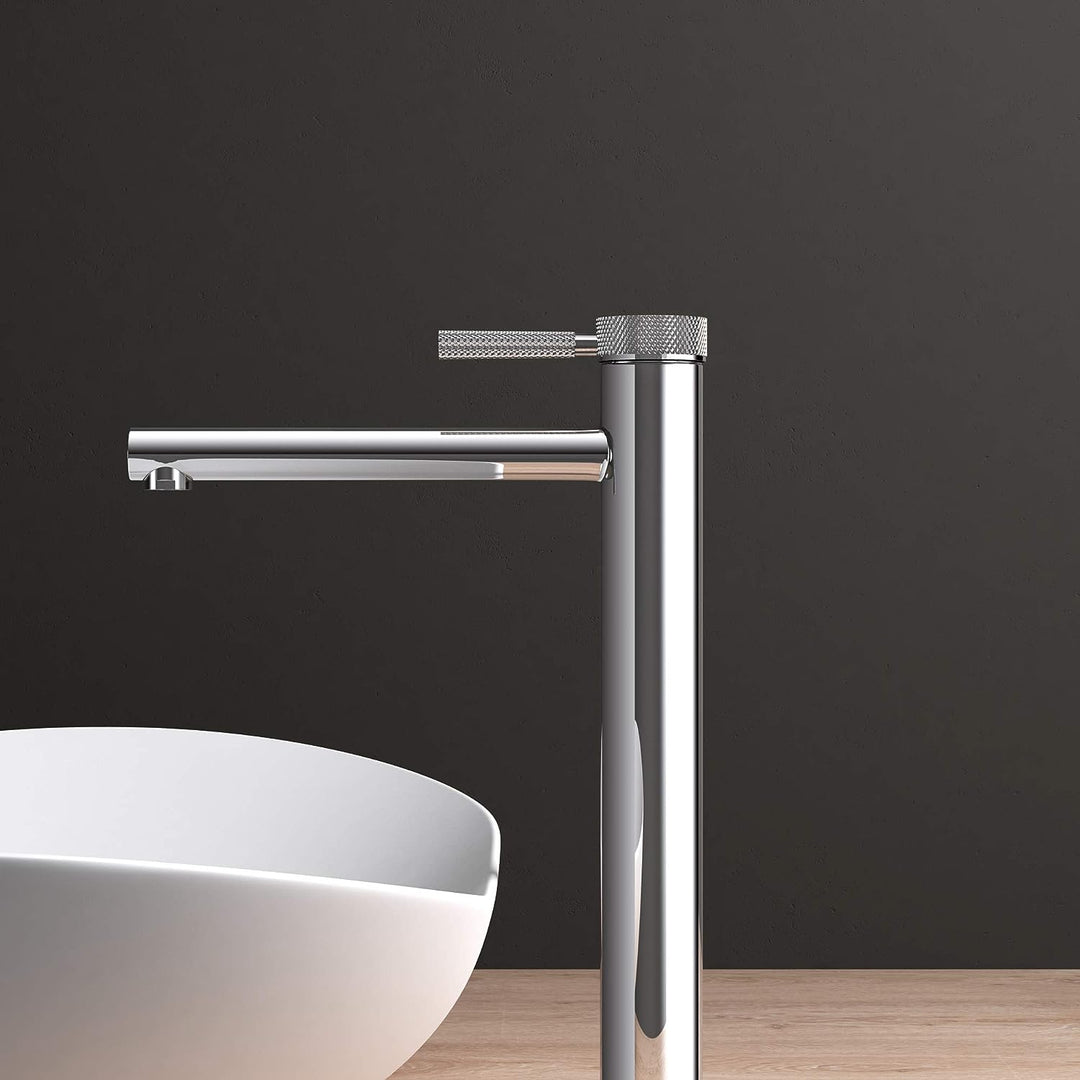 Mai & Mai Waschtischarmatur WAO-7601-H in Silber Waschbeckenarmatur 30,5 cm hoch Einhebelmischer ca