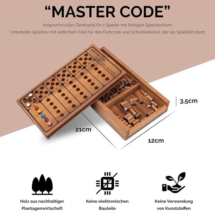 LOGOPLAY Code Finder - Master Code - Superhirn - Strategiespiel - Denkspiel - Logikspiel - Brettspie