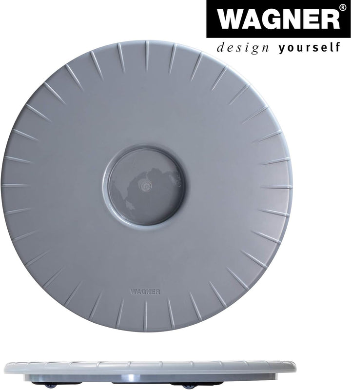 WAGNER Pflanzenroller ULTRAFLAT Ø 30 x 2,5 cm I Pflanzenroller für den Innenbereich, silbergrau I Ex