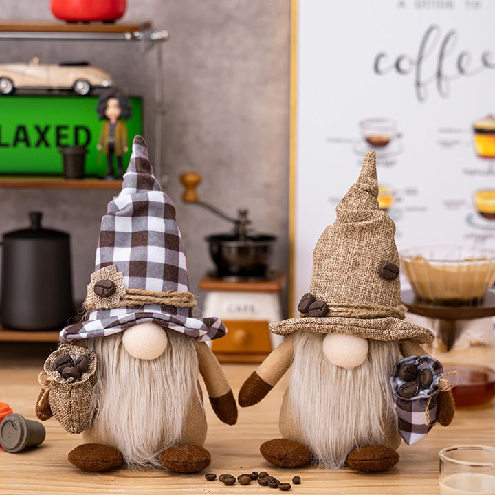 ACAREY Kaffee Wichtel Deko Wichtel, Sommer Wichtel Figuren Erntedankfest Plüsch Ornament Schwedische