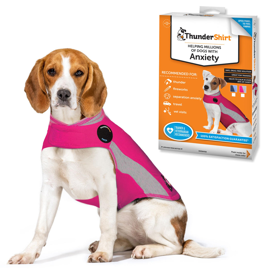 Thundershirt Beruhigungsweste, Hundemantel für ängstliche Hunde, Grösse M, Polo pink, 99023