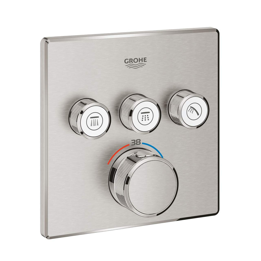 GROHE 29126DC0 GRT SmartControl THM trimset square 3SC Armatur, supersteel