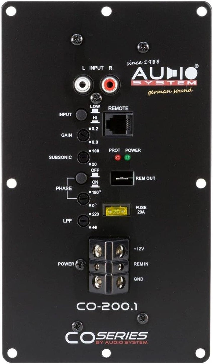 Audio System R 08 Flat BR Active EVO Bassreflexgehäuse R 08 Flat EVO + CO-200.1 aktiver Subwoofer