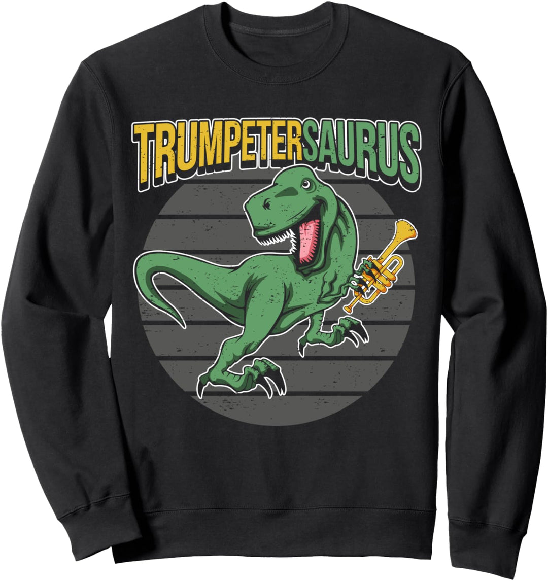 Cooler Trompete Spruch Dinosaurier Trompeten-Spieler T-Rex Sweatshirt