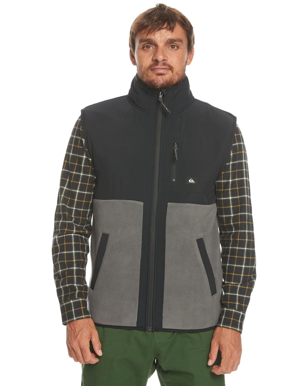 Quiksilver Herren Fz Polar Vest Sweatshirt (1er Pack) S Iron Gate, S Iron Gate