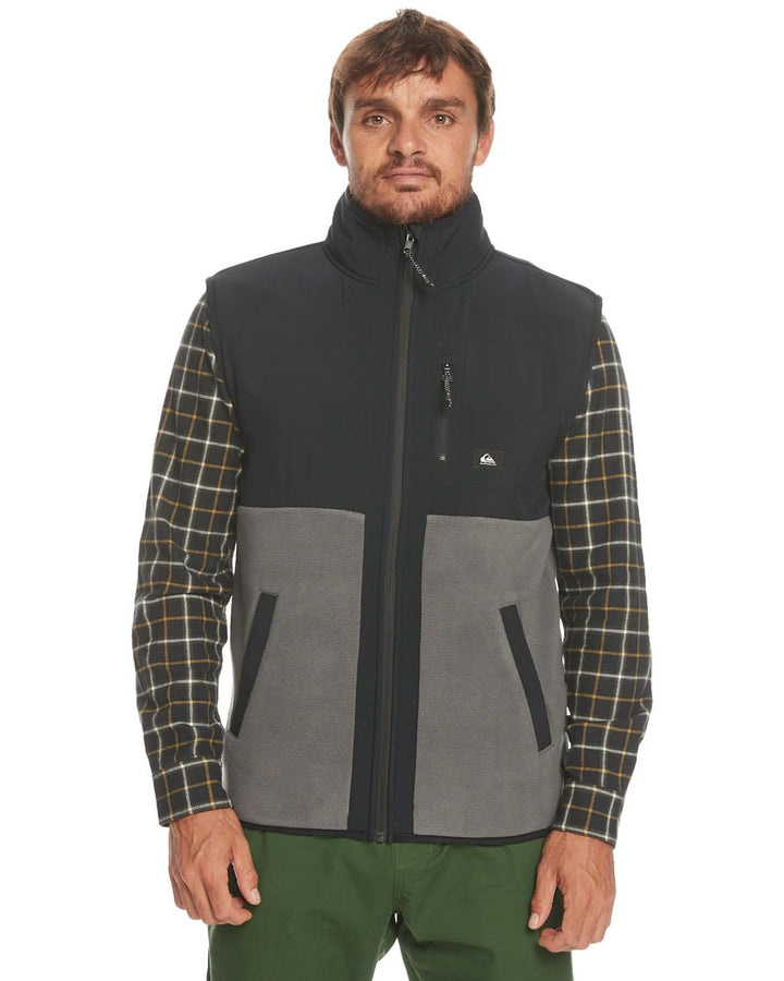 Quiksilver Herren Fz Polar Vest Sweatshirt (1er Pack) S Iron Gate, S Iron Gate