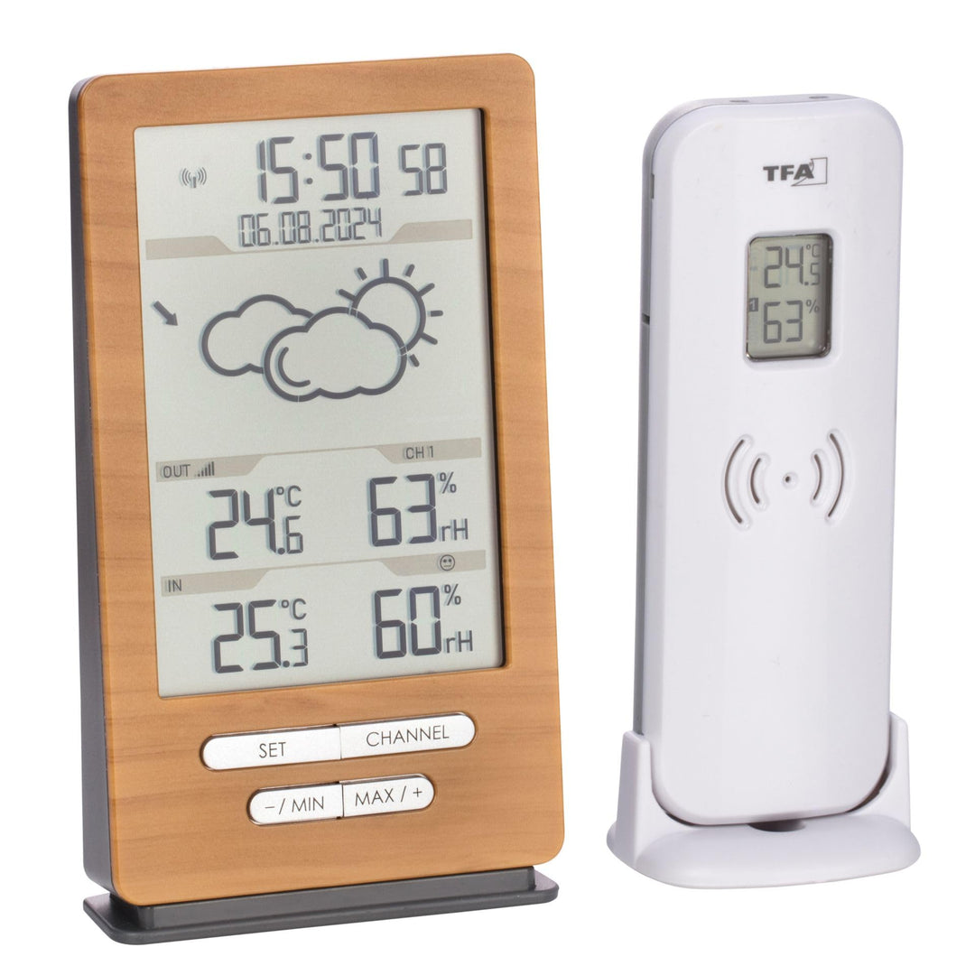 TFA Dostmann Funk Wetterstation Xena, 35.1162, mit Aussensensor, Innen und Aussentemperatur, mit Wet