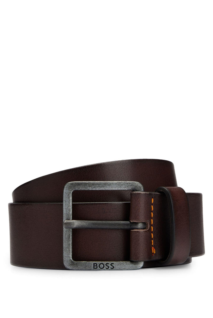 BOSS Herren Jeeko_sz40 Gürtel (1er Pack) 80 Dark Brown202, 80 Dark Brown202