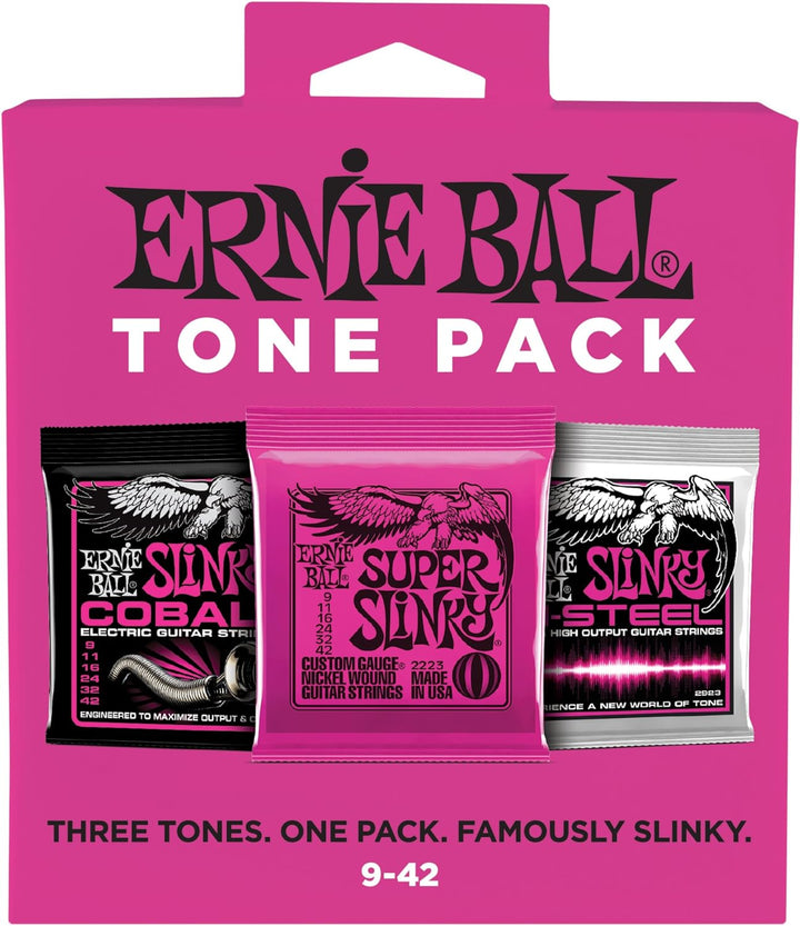 Ernie Ball Super Slinky E-Gitarre Ton-Pack, Stärke 9-42 Super (9–42), Super (9–42)