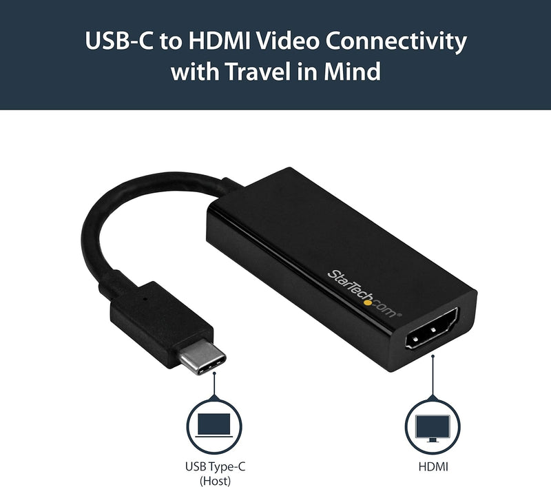 StarTech.com USB-C-zu-HDMI-Adapter — 4K 60-Hz-Video, HDR10 — USB-C-auf-HDMI 2.0b-Adapterdongle — USB