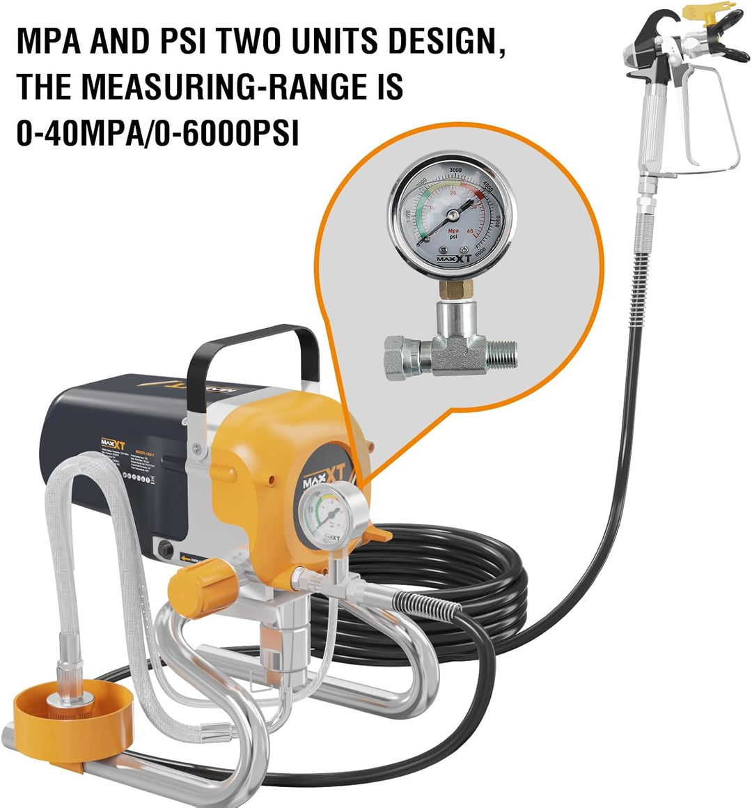 MAXXT Airless-Farbspritzgerät | 226 bar Hochdruck | 1200W | Max. Durchfluss 1,6 l/min | 7,5 m Hochdr