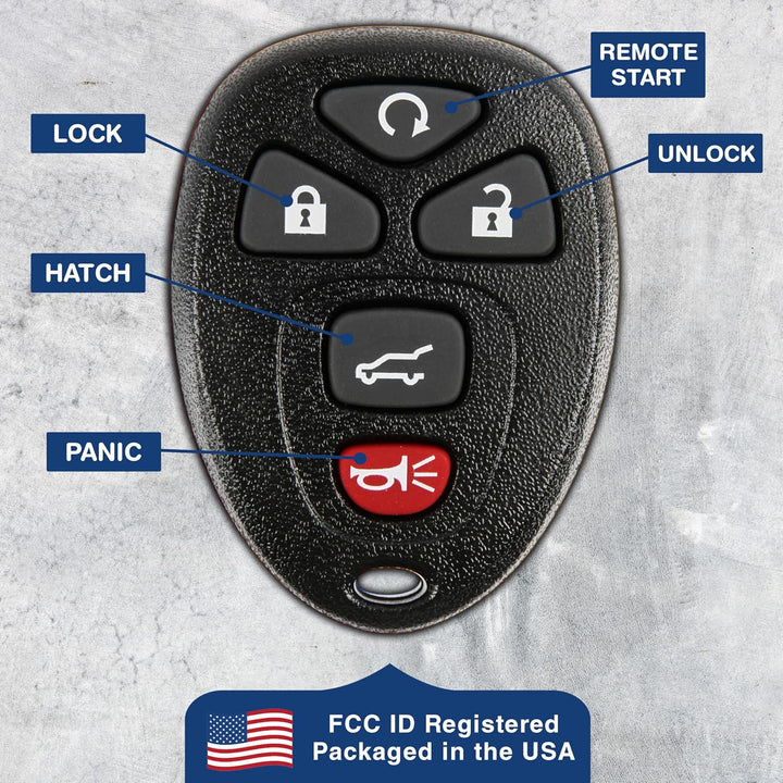 2x KeylessOption Remote Key Fob for GM (15913415, 25839476, OUC60270) Zwei, Zwei