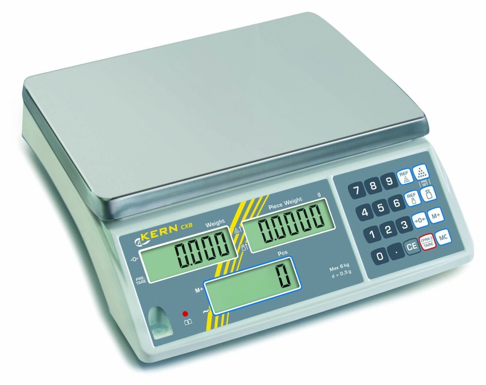 KERN CXB 30K2 Zaehlwaage Waegebereich (max.) 30kg Ablesbarkeit 2g netzbetrieben, akkubetrieben Silbe
