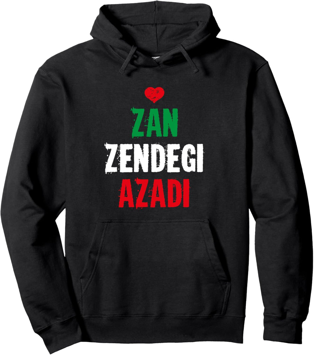 Free Iran | Zan Zendegi Azadi | Persisches Herz Liebeszitat Pullover Hoodie