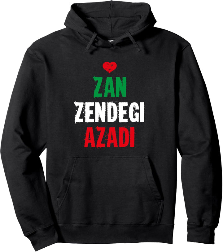 Free Iran | Zan Zendegi Azadi | Persisches Herz Liebeszitat Pullover Hoodie