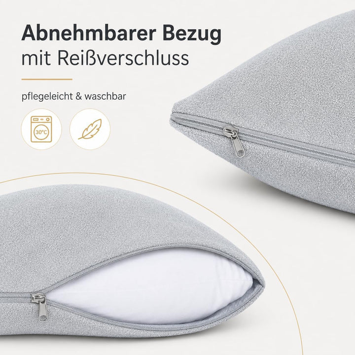 Formalind 2er Set Sofakissen 50x30 cm, Zierkissen 2 Stück, Dekokissen, Couchkissen, 2 Bezüge + 2 Fül