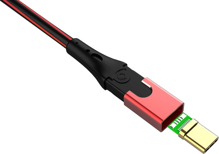Oehlbach USB-Evolution C3 - hochwertiges 3.0 USB-A auf 3.1 USB-C Lade-und Datenkabel - schwarz/rot -