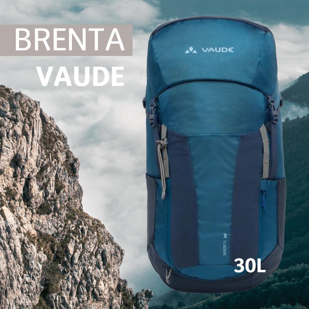VAUDE Brenta 30 Wanderrucksack 30L mit ergonomischem Tragesystem, atmungsaktiver Rückwand, Trinksyst