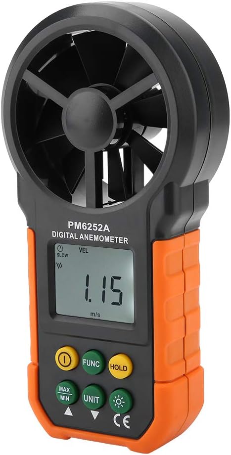 PEAKMETER PM6252A Tragbares digitales Windgeschwindigkeitsmessgerät, Hintergrundbeleuchtung des Anem