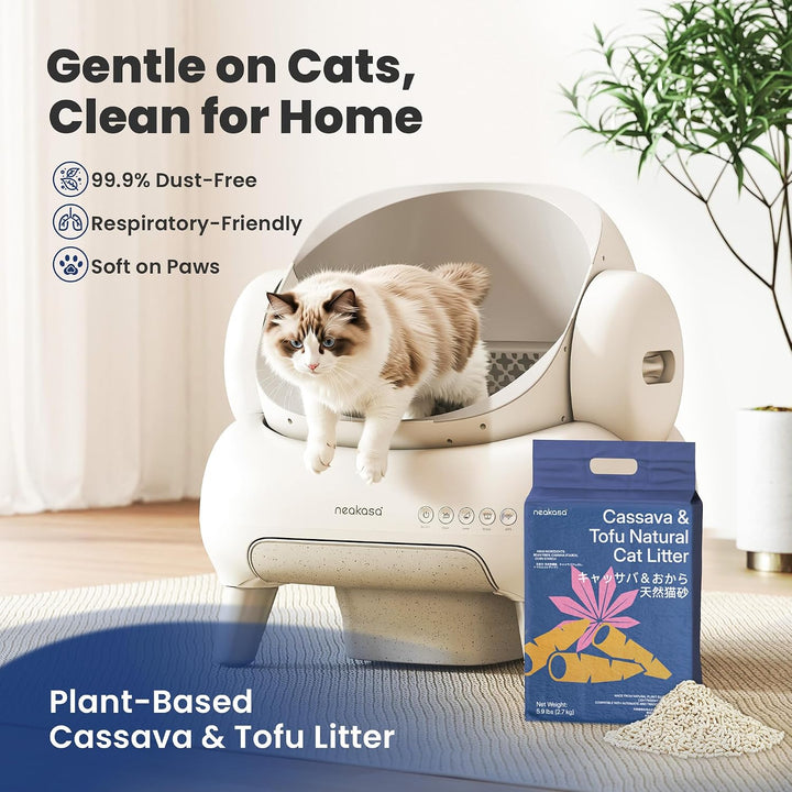Neakasa Maniok Katzenstreu mit Tofustreu Klumpen, Geruchskontrolle, pflanzliche natürliche Inhaltsst