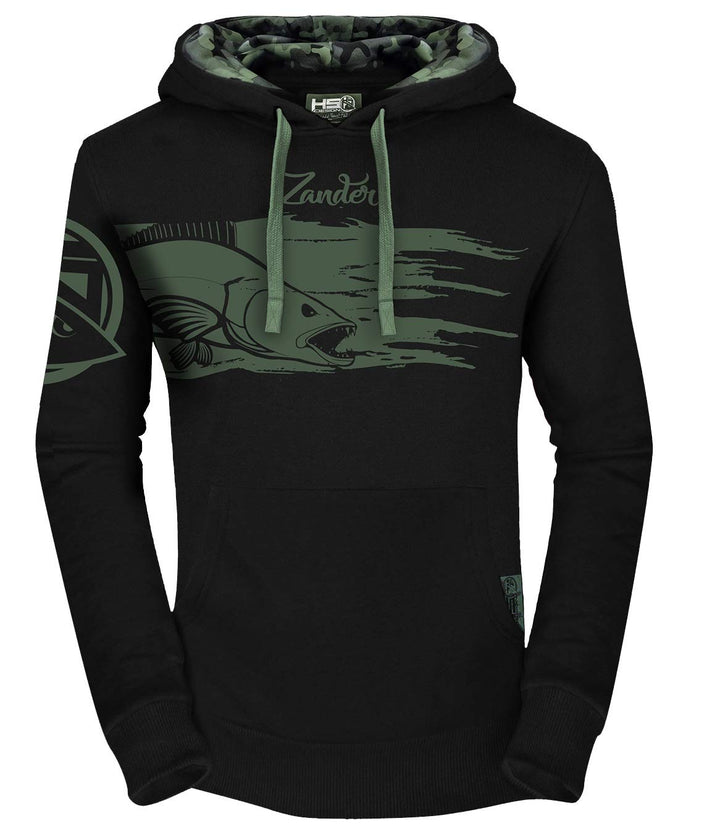 HOTSPOT DESIGN Hoodie Zander, M, Schwarz, mit Tarndetail, 010301202