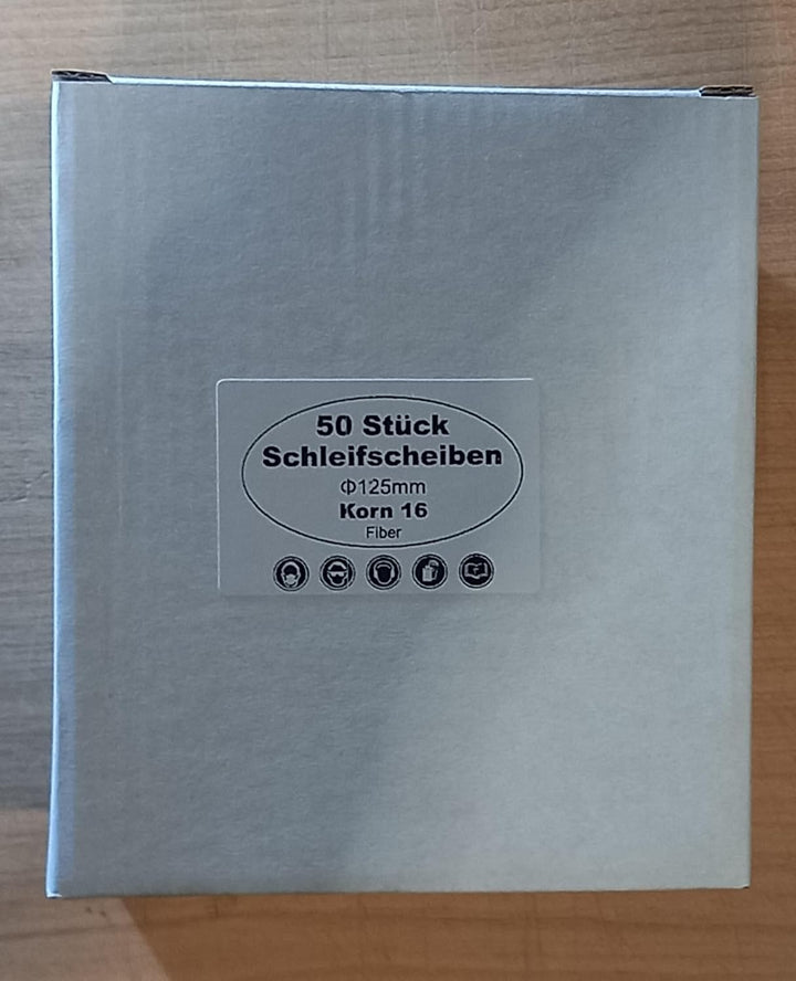 Fiberscheiben Eckra Ø 125 mm 50 Stück P 16 Fiberschleifscheiben Schleifscheiben