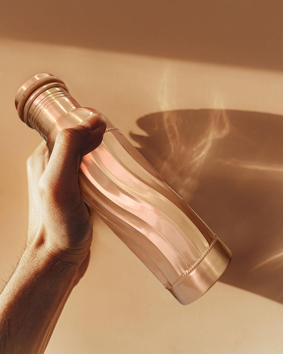 Copper Water Bottle A Leak Proof Ayurvedic Pure Copper Vessel 950 ml Design 17, 950 ml Design 17
