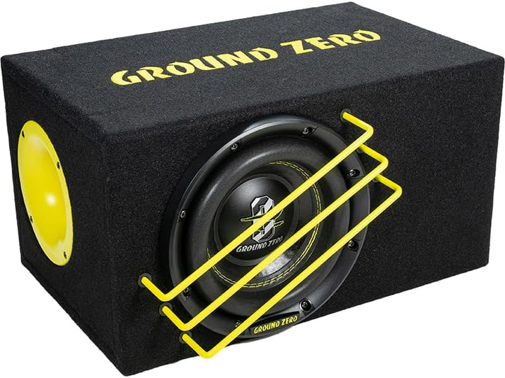 Ground Zero GZRB 20SPL-ACT, 20cm Aktiver Bassreflex Gehäuse-Subwoofer, 280/330 Watt RMS/Max, 2 Ohm