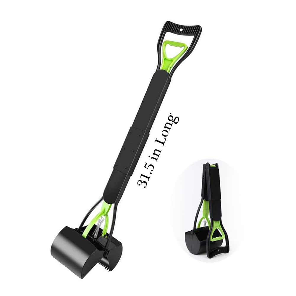 Grosser Hundekotschaufel 80 cm Extra langer Griff faltbarer Kotenentferner Greifer Picker für den Au