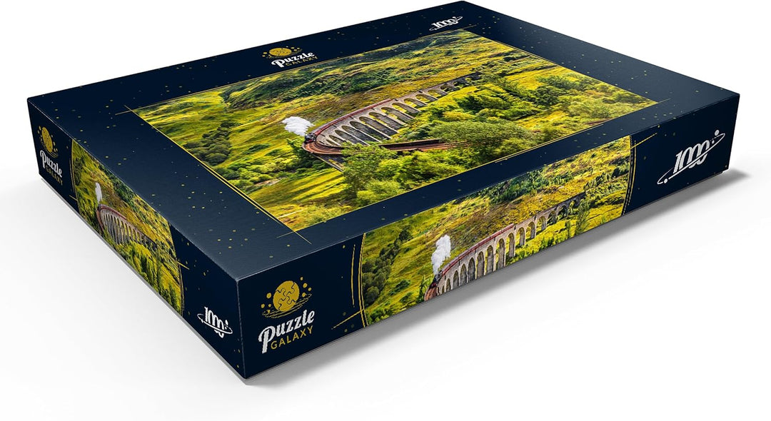 Glenfinnan Railway Viaduct mit Jacobite-Dampfzug, Schottland - Premium 1000 Teile Puzzle - MyPuzzle