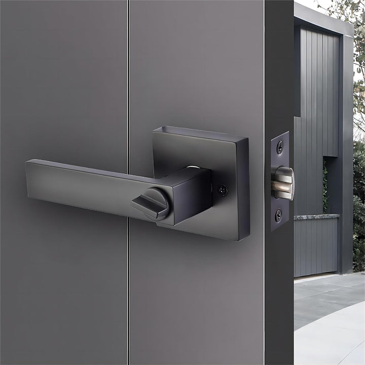 Qrity Türschloss Aluminiumlegierung Drückergarnitur Türdrückerfür für Schlafzimmer, Garderobe, Staur