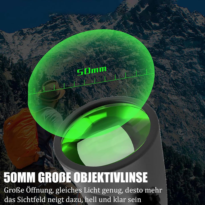 Monokular 10-30x Zoom Monokulares mit Nachtsicht BAK4 Prisma FMC Fernrohr Erwachsene mit Halter und
