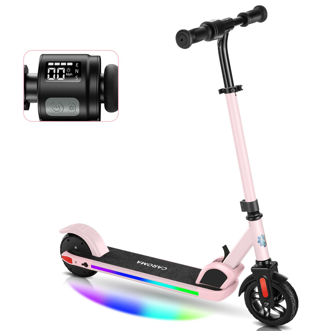 Caroma E Scooter Kinder von 6-14 Jahren, 180W Motor, 16 km/h, E Roller Kinder, Einstellbare Geschwin