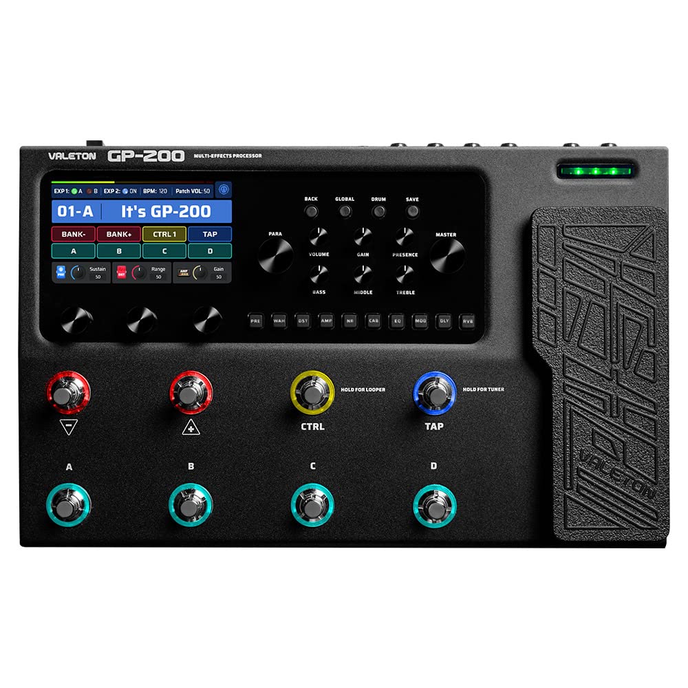 Valeton Gitarren Bass Effektpedal Multi-Effekte Prozessor Gitarren Bass Amp Modeling IR Cabinets Sim