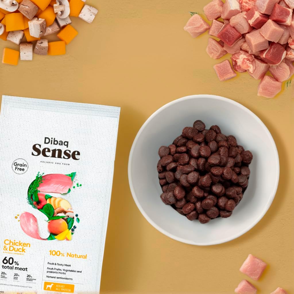 Dibaq Sense Grain Free Huhn & Ente, 100% natürliches Hundefutter 12 kg.