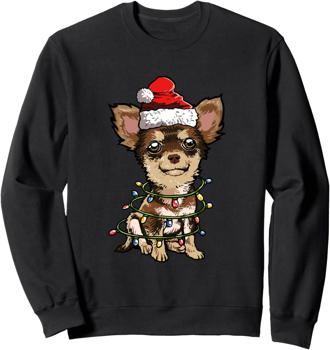 Chihuahua Weihnachten Geschenk X-Mas Hunde Kostüm Sweatshirt