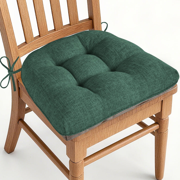AddGrace 1er Set Stuhlkissen 46x44 cm Sitzkissen für Esszimmerstühle mit Bändern rutschfeste Sitzkis