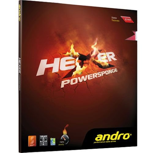 andro Belag Hexer Powersponge, 1,9 mm, schwarz